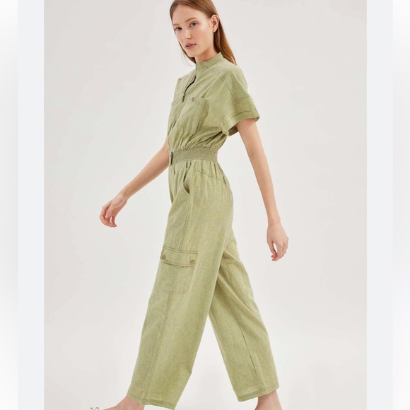 NWOT UO Casey Linen Jumpsuit - Picture 3 of 7